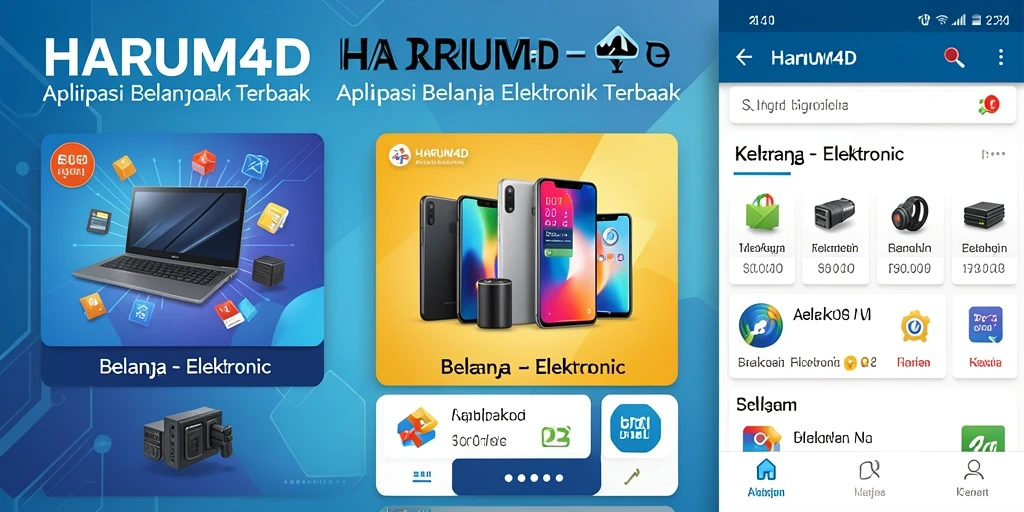 Tampilan antarmuka aplikasi HARUM4D untuk belanja elektronik.