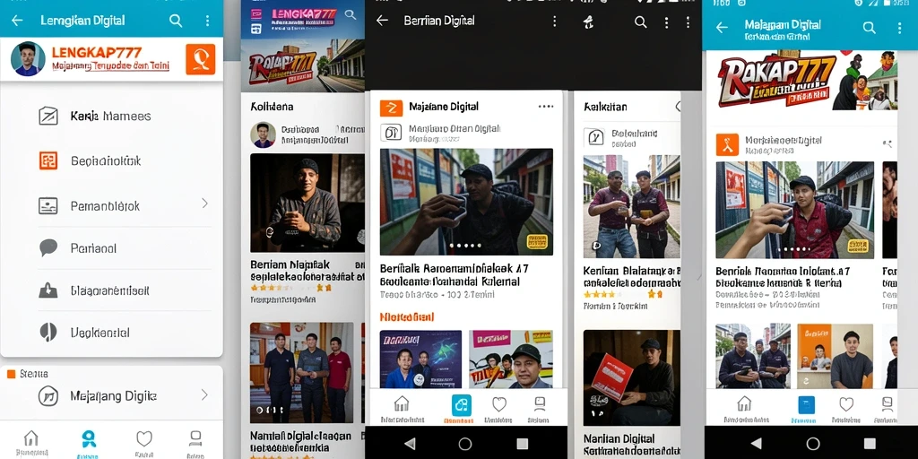 Antarmuka LENGKAP777 yang sederhana dan menarik untuk Majalah Digital.