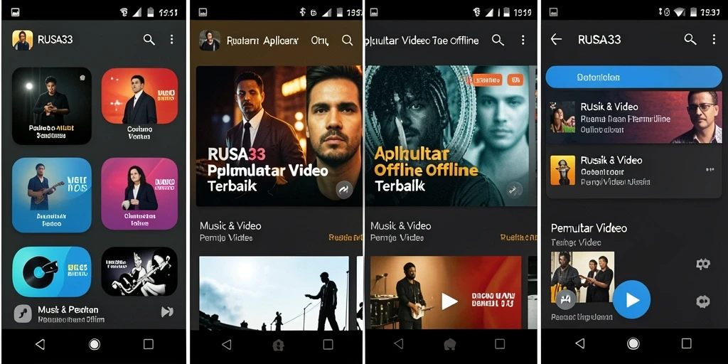 Tampilan antarmuka RUSA33 yang intuitif untuk pemutar video offline.