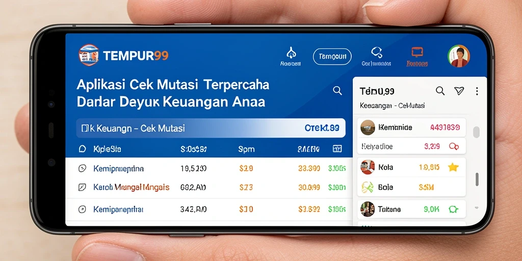 Tampilan antarmuka aplikasi TEMPUR99 untuk cek mutasi transaksi.