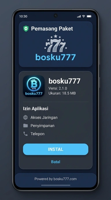 Tampilan halaman APK bosku777