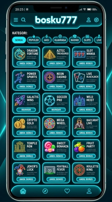 Tampilan katalog aplikasi bosku777